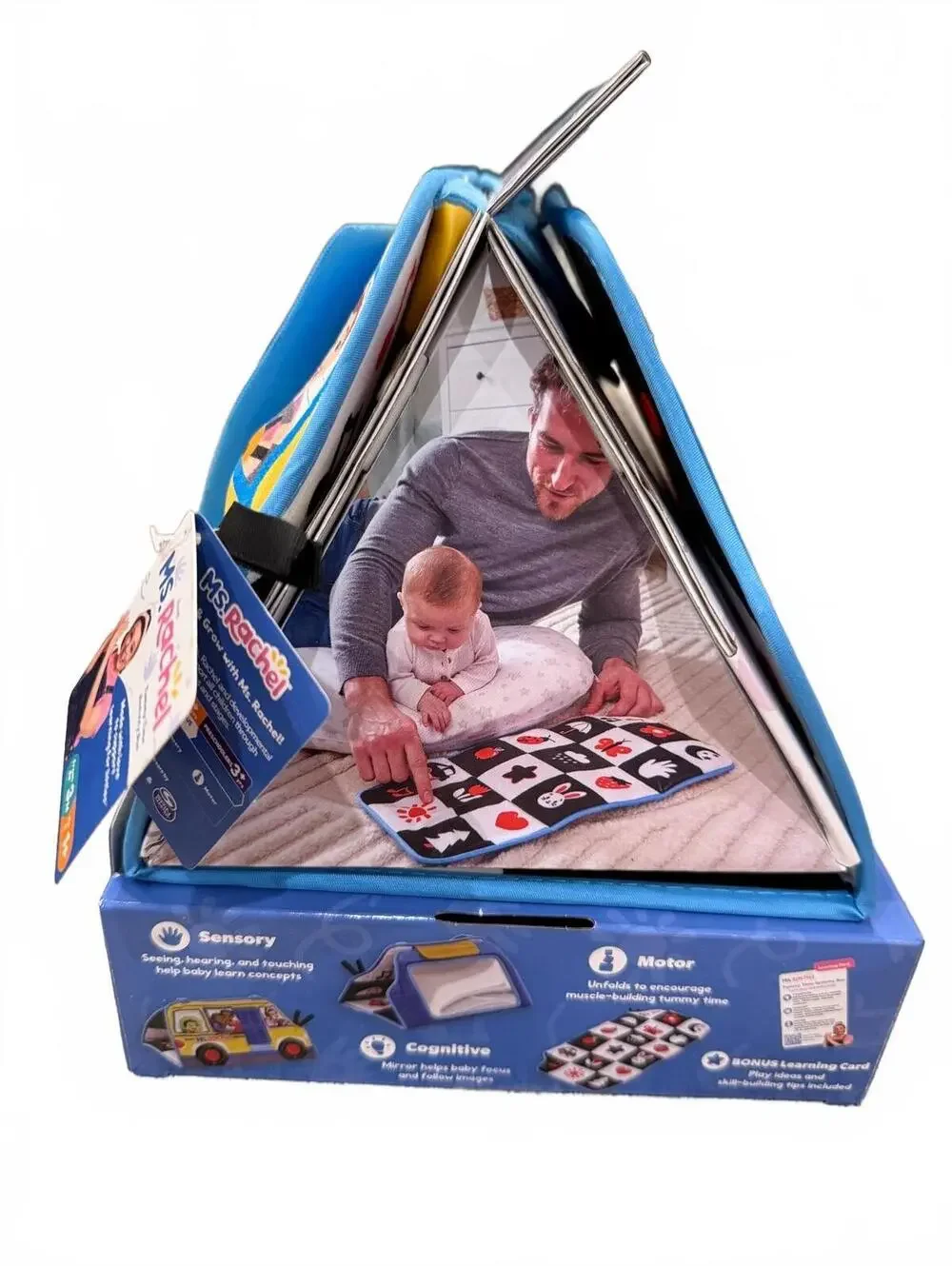 NEW! Ms. Rachel Tummy Time Activity Bus Baby Toy